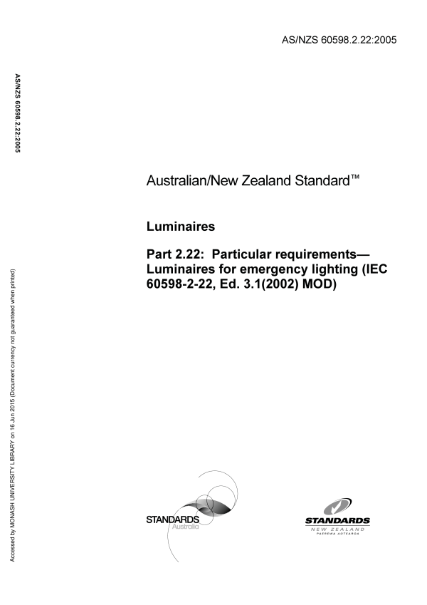 AS/NZS 60598.2.22:2005