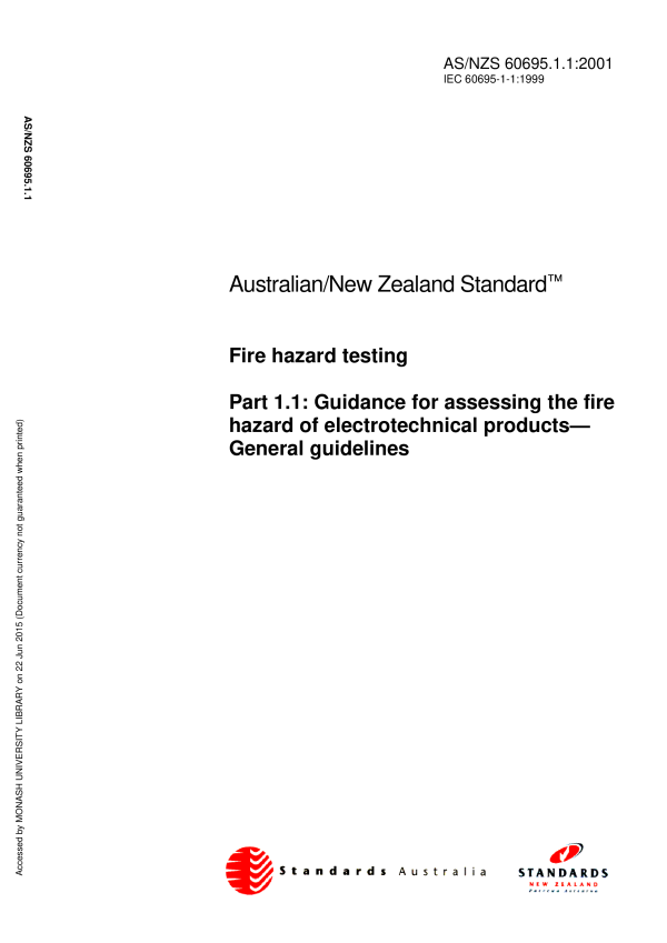 AS/NZS 60695.1.1:2001