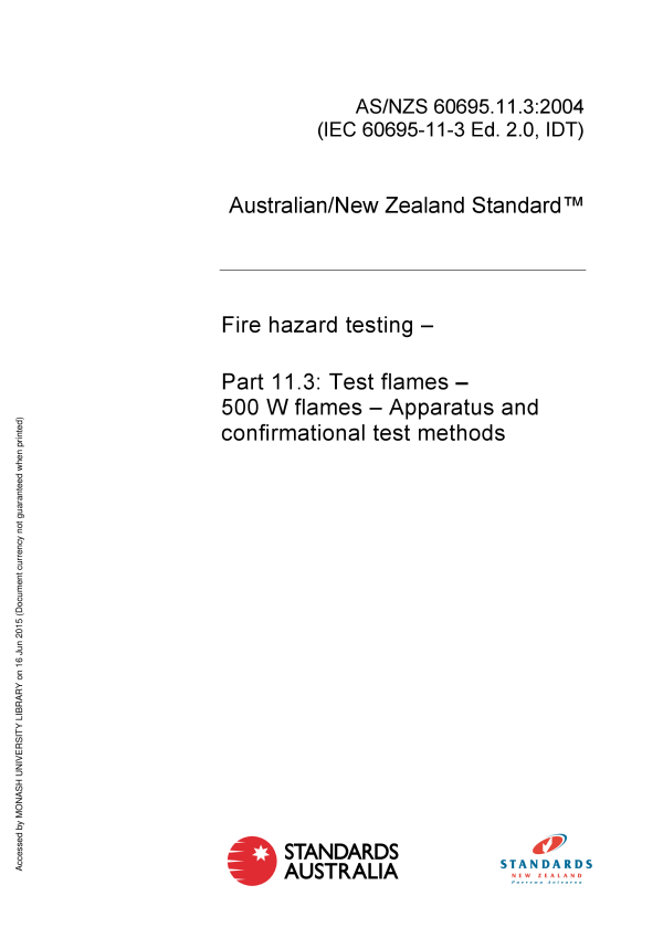 AS/NZS 60695.11.3:2004