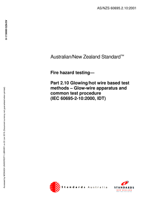 AS/NZS 60695.2.10:2001