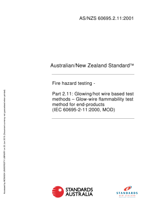 AS/NZS 60695.2.11:2001