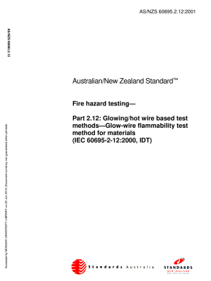 AS/NZS 60695.2.12:2001