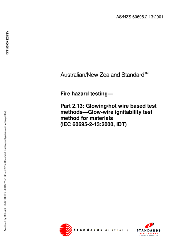 AS/NZS 60695.2.13:2001