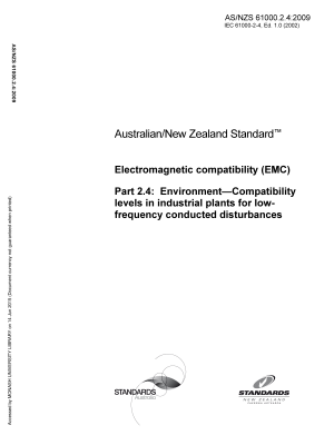 AS/NZS 61000.2.4:2009