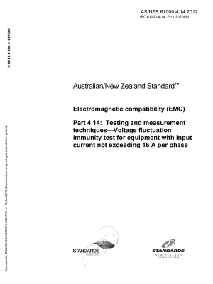 AS/NZS 61000.4.14:2012