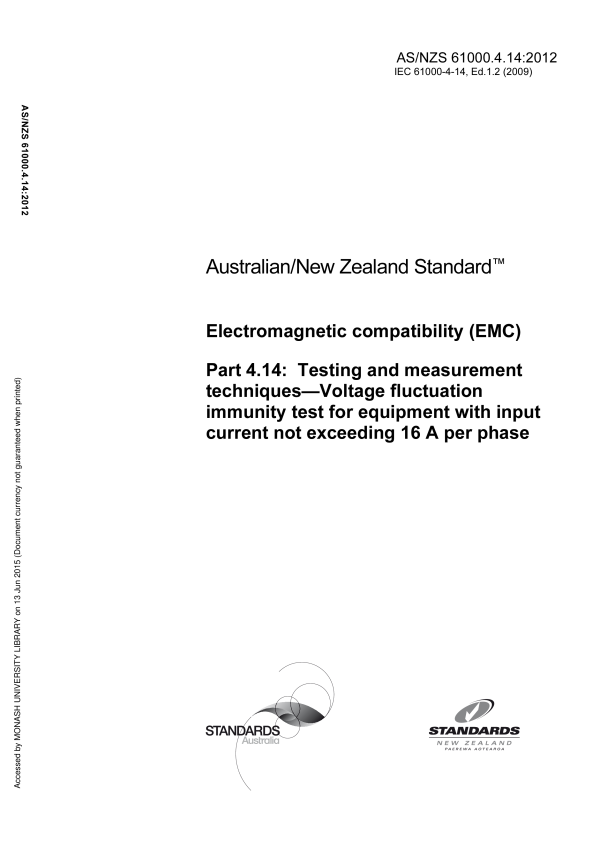 AS/NZS 61000.4.14:2012
