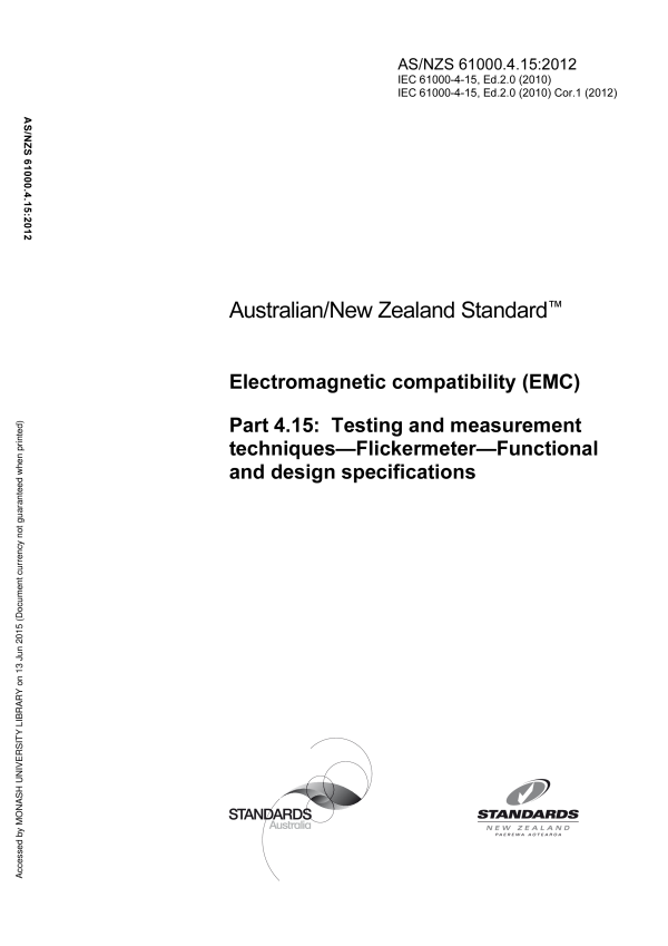 AS/NZS 61000.4.15:2012