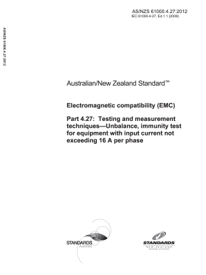 AS/NZS 61000.4.27:2012