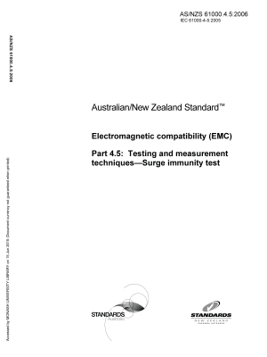 AS/NZS 61000.4.5:2006