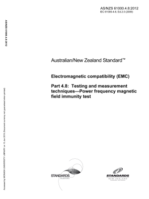 AS/NZS 61000.4.8:2012