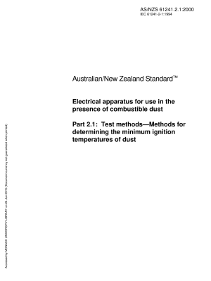 AS/NZS 61241.2.1:2000