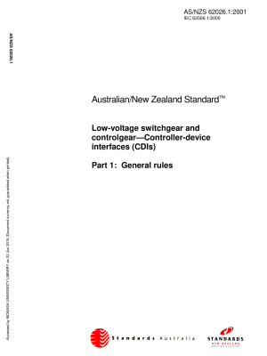 AS/NZS 62026.1:2001