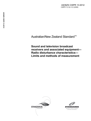 AS/NZS CISPR 13:2012