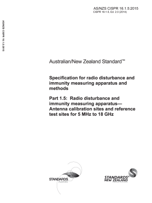 AS/NZS CISPR 16.1.5:2015