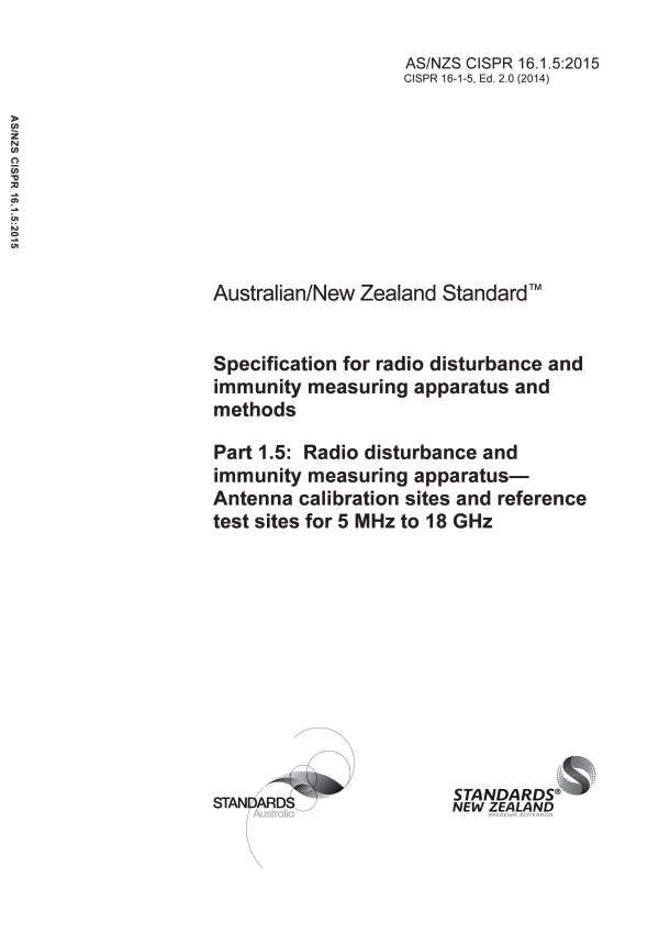 AS/NZS CISPR 16.1.5:2015
