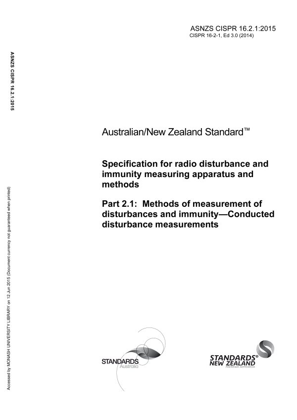 AS/NZS CISPR 16.2.1:2015