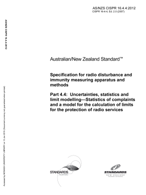AS/NZS CISPR 16.4.4:2012