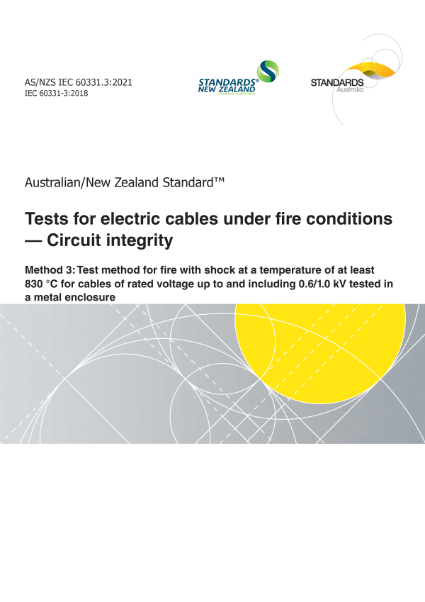 AS/NZS IEC 60331.3:2021 AS/NZS IEC 60331.3:2021