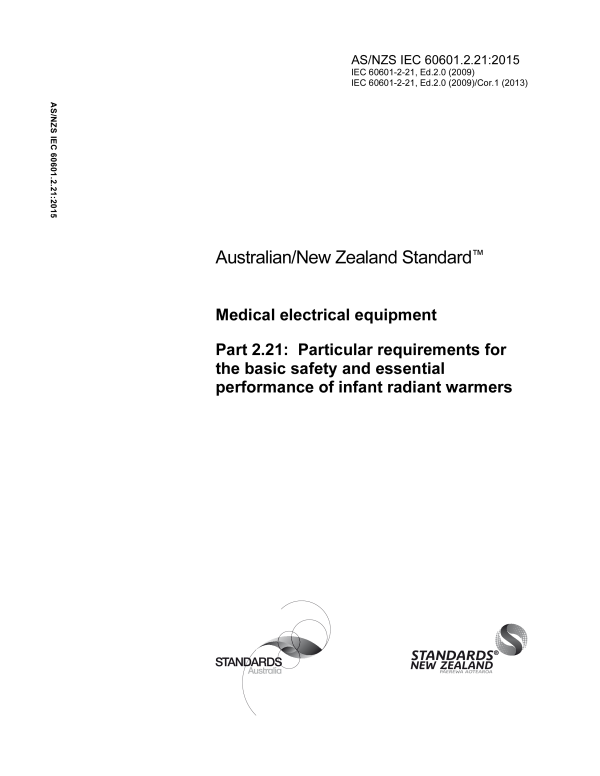 AS/NZS IEC 60601.2.21:2015 AS/NZS IEC 60601.2.21:2015