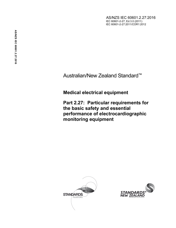 AS/NZS IEC 60601.2.27:2016