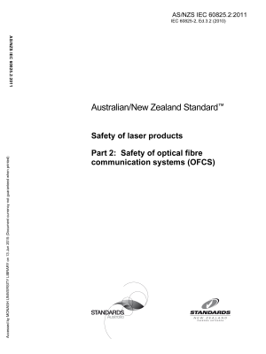 AS/NZS IEC 60825.2:2011