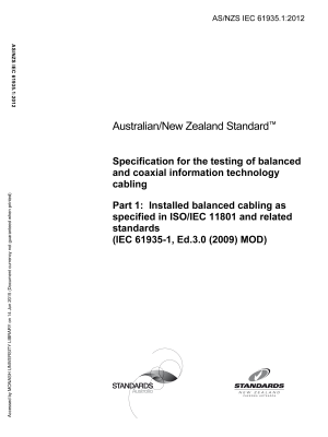 AS/NZS IEC 61935.1:2012