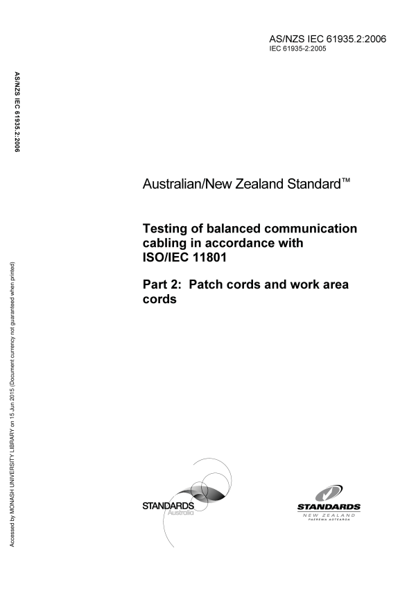 AS/NZS IEC 61935.2:2006