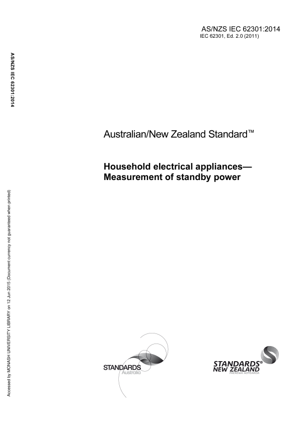 AS/NZS IEC 62301:2014
