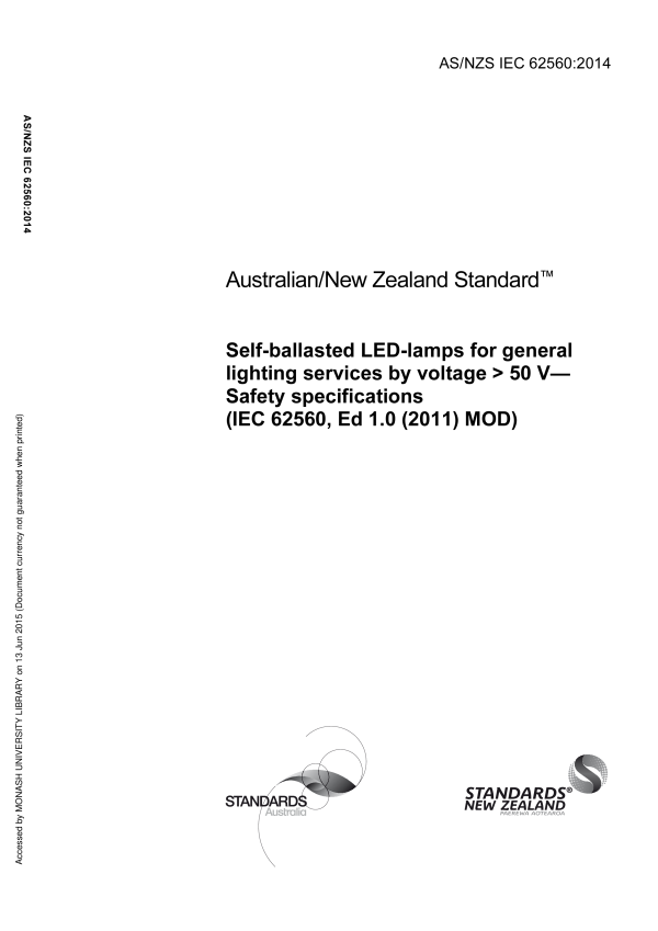 AS/NZS IEC 62560:2014