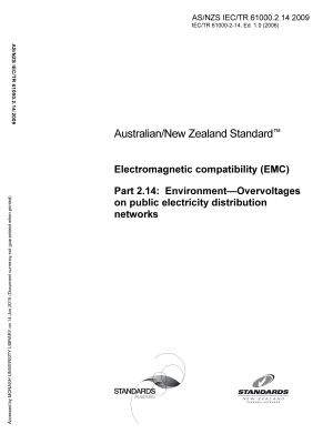 AS/NZS IEC/TR 61000.2.14:2009