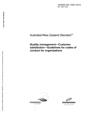AS/NZS ISO 10001:2012