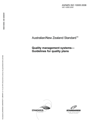 AS/NZS ISO 10005:2006