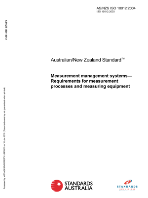 AS/NZS ISO 10012:2004