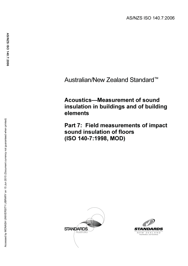 AS/NZS ISO 140.7:2006