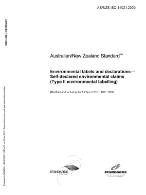 AS/NZS ISO 14021:2000