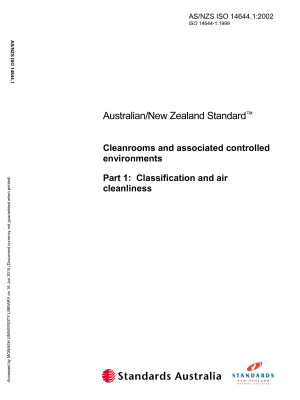 AS/NZS ISO 14644.1:2002