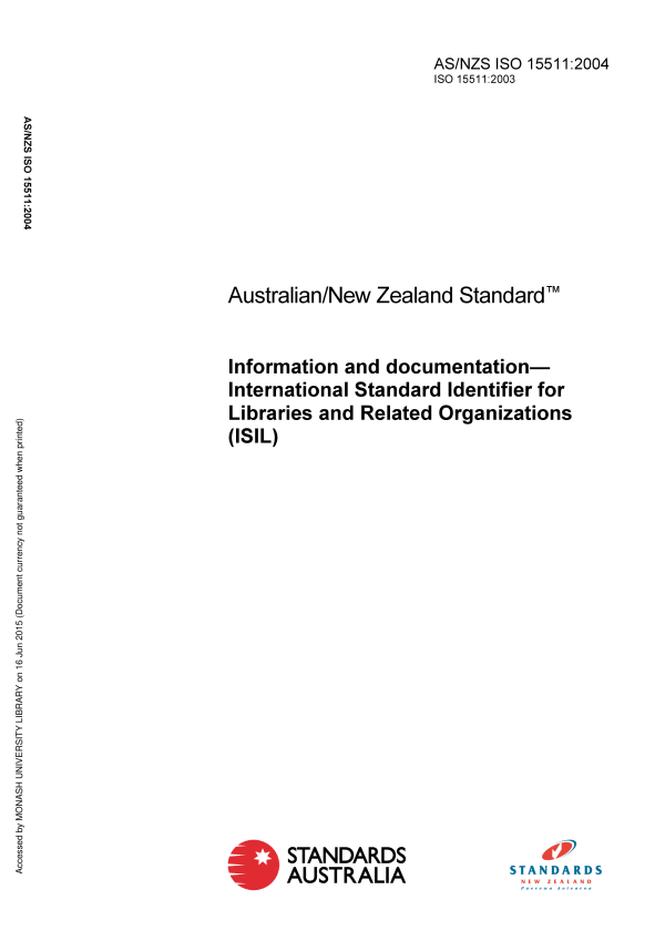 AS/NZS ISO 15511:2004