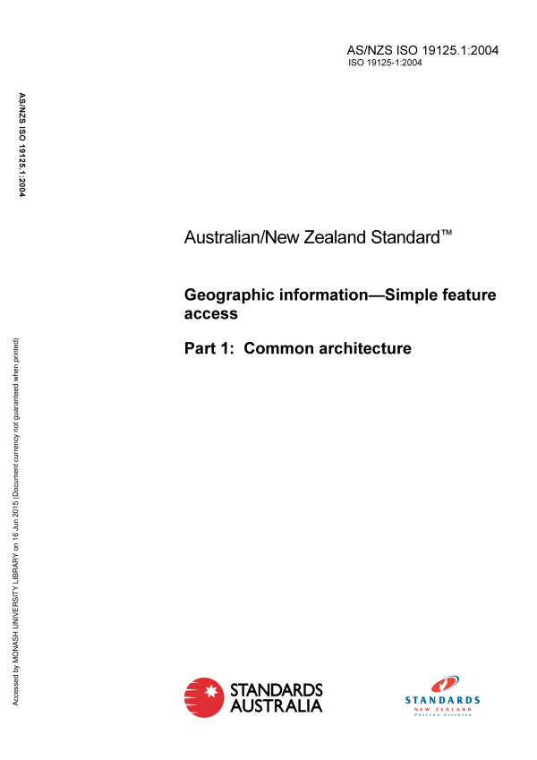 AS/NZS ISO 19125.1:2004 AS/NZS ISO 19125.1:2004