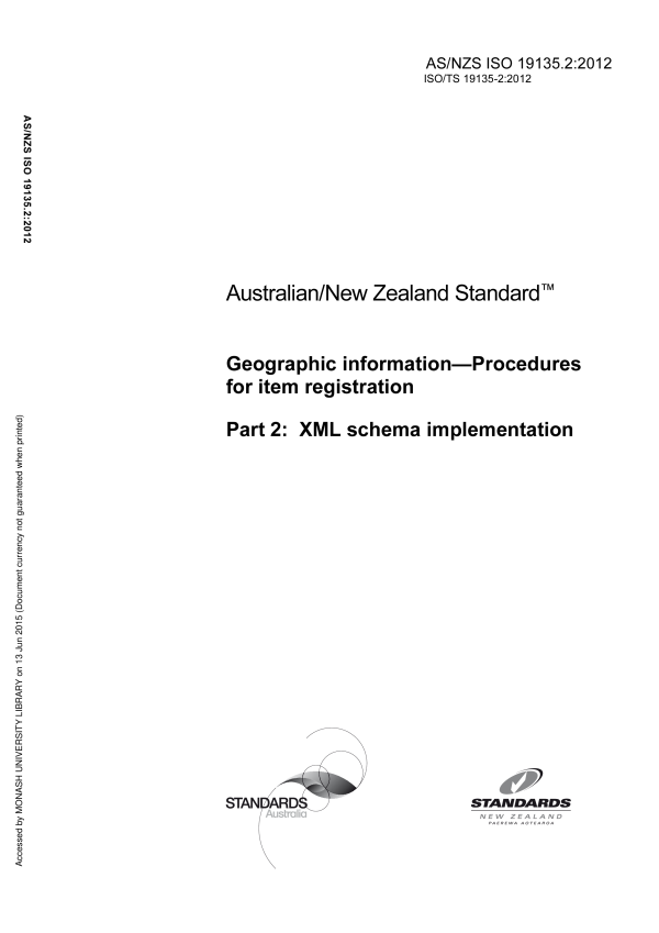AS/NZS ISO 19135.2:2012 AS/NZS ISO 19135.2:2012