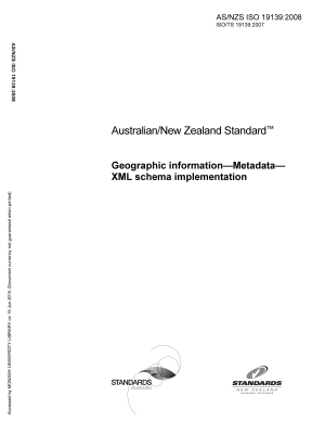 AS/NZS ISO 19139:2008
