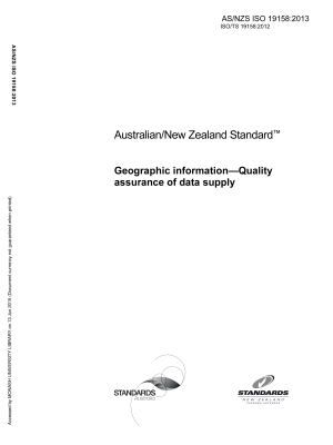 AS/NZS ISO 19158:2013