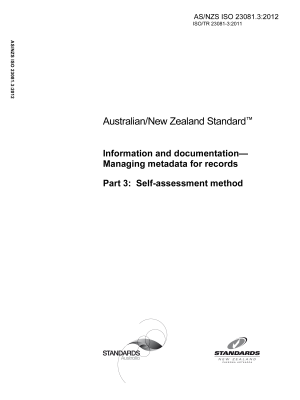 AS/NZS ISO 23081.3:2012