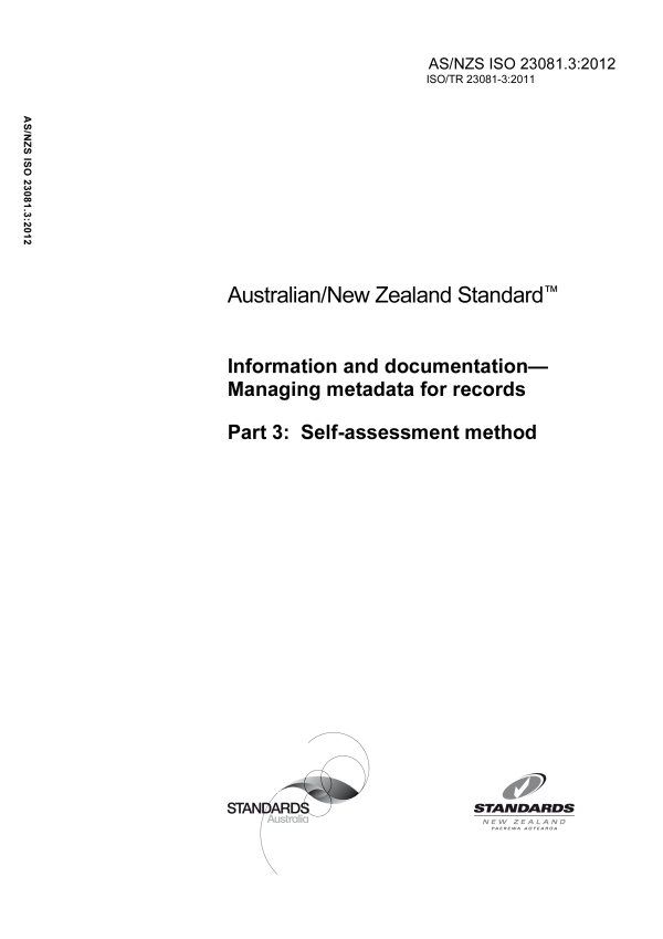 AS/NZS ISO 23081.3:2012