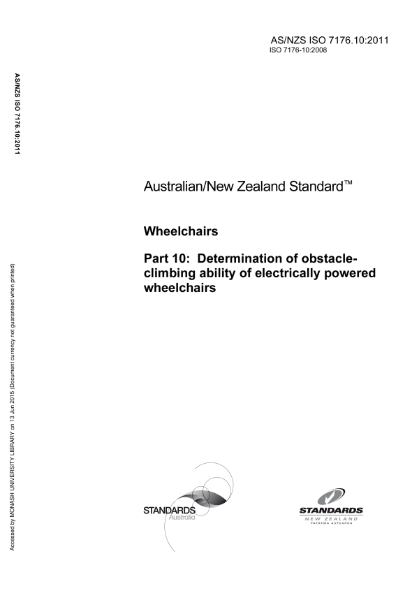 AS/NZS ISO 7176.10:2011 AS/NZS ISO 7176.10:2011