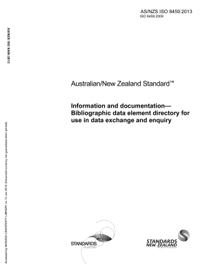 AS/NZS ISO 8459:2013
