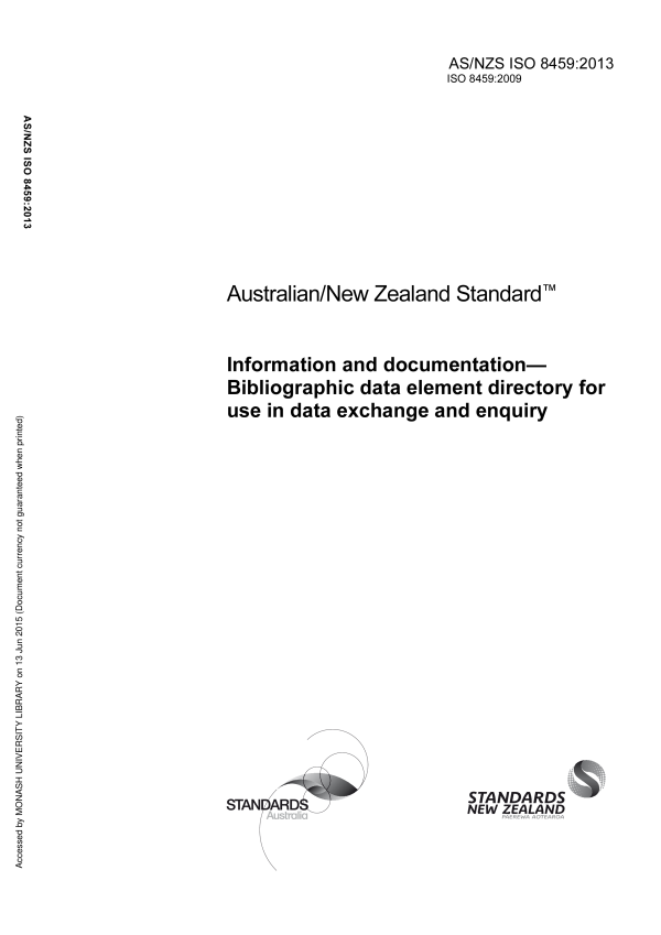 AS/NZS ISO 8459:2013