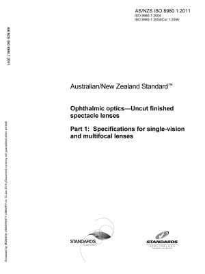 AS/NZS ISO 8980.1:2011