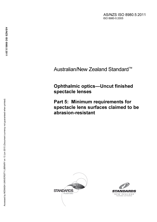 AS/NZS ISO 8980.5:2011 AS/NZS ISO 8980.5:2011