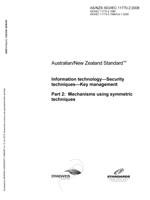 AS/NZS ISO/IEC 11770.2:2008