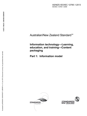 AS/NZS ISO/IEC 12785.1:2013